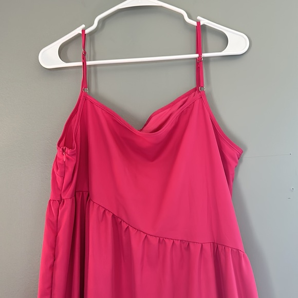 NWOT Pink Spaghetti Strap Dress Size XL - Picture 5 of 7